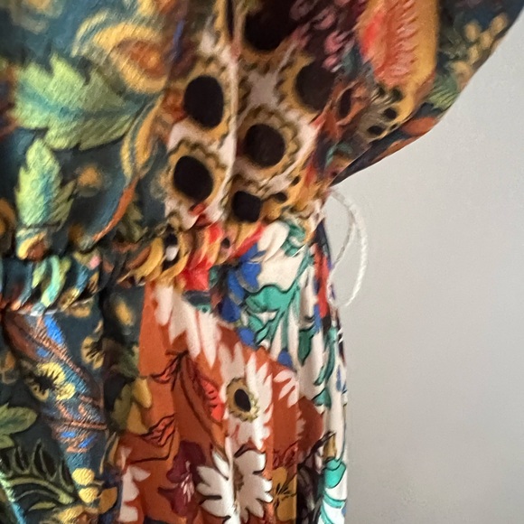 Emma & Michele Multicolor Floral Maxi Dress with pleated skirt vintage inspired - Picture 5 of 14
